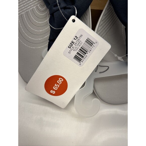 Cloudsteppers by Clarks Womens Arla Glison Navy/Gray Flip-Flops Thongs Women 12 - Picture 3 of 6